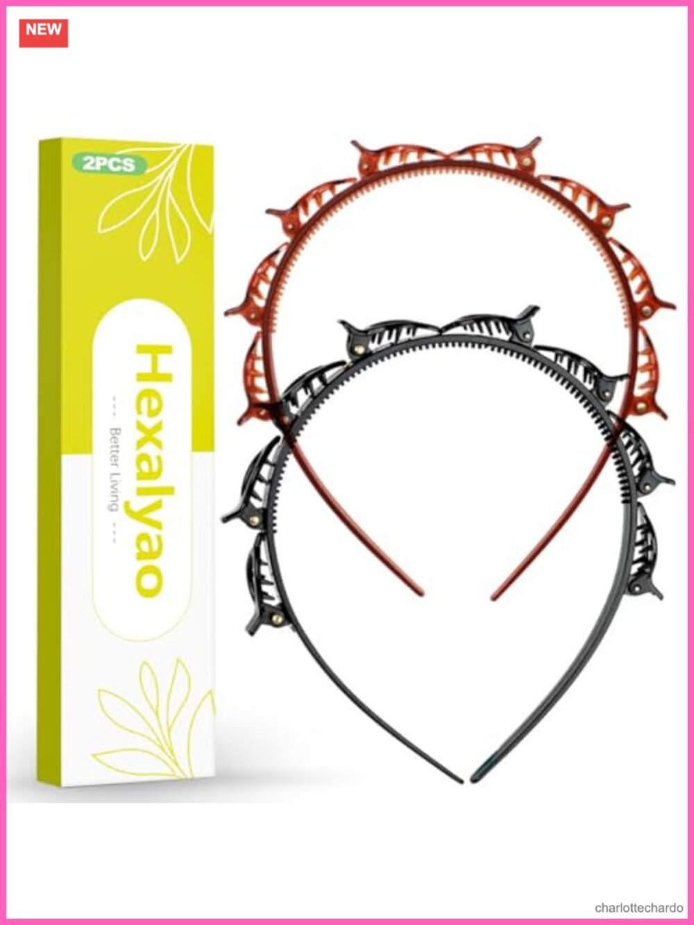 Double Layer Headband with Mini Clips Twist Braid Hair Styling Tool